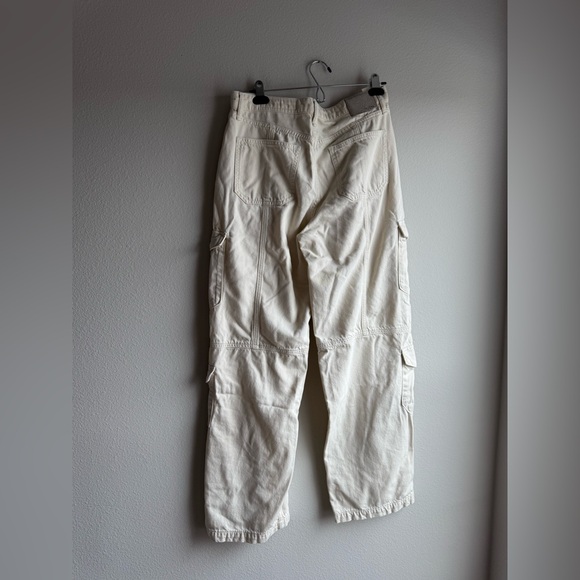 rag & bone Cailyn high-rise cargo jeans Cream women’s size 28 - Picture 4 of 8